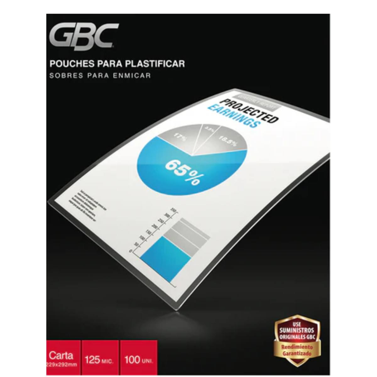 CAJA POUCHE GBC CARTA5 229X292MM 100UNI-2