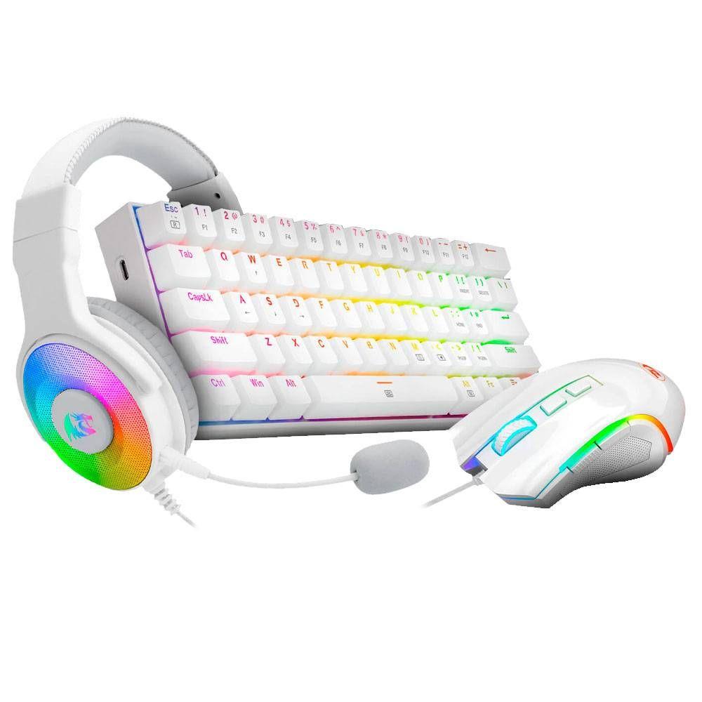 Teclado + Mouse + Audífonos Gamer S129W-0