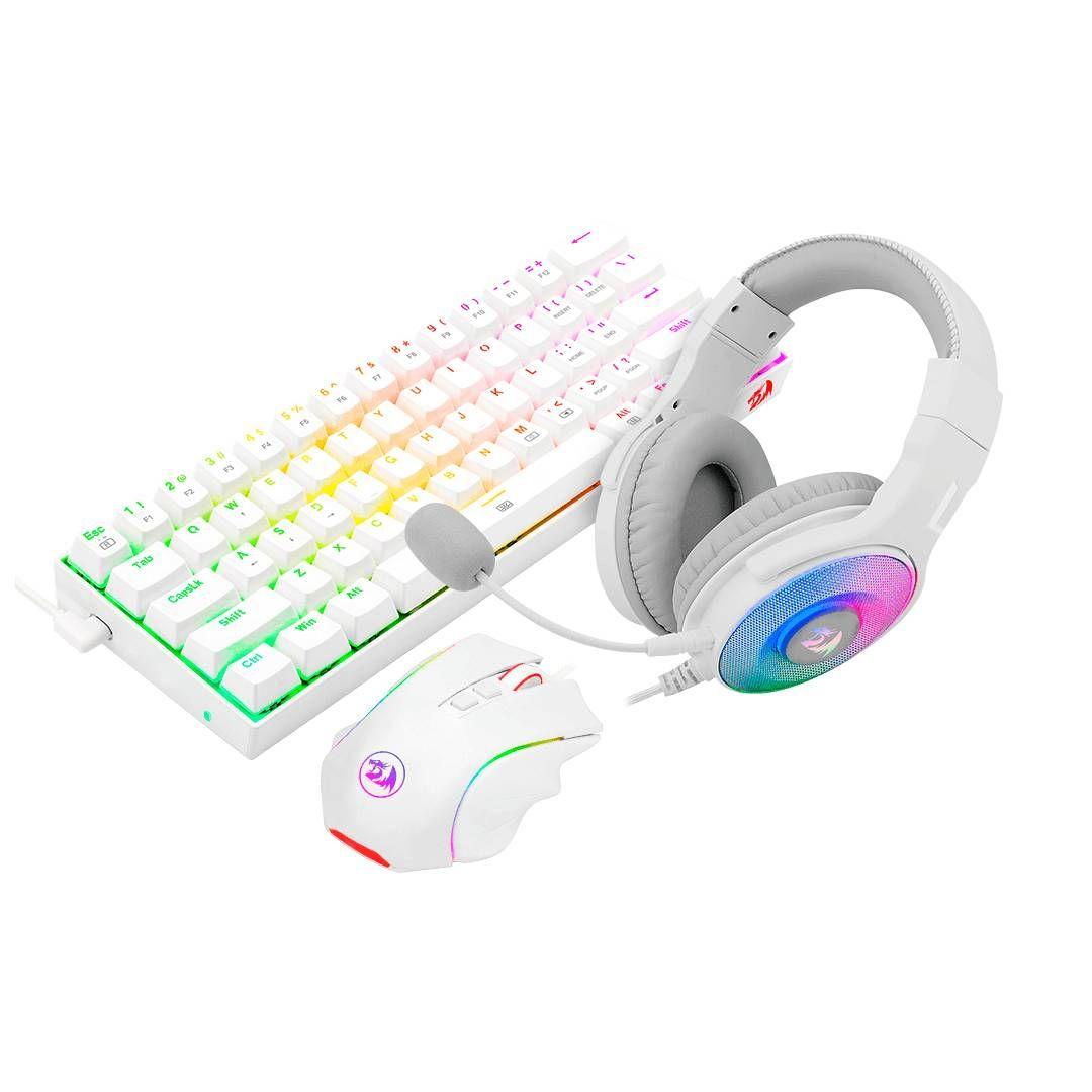 Teclado + Mouse + Audífonos Gamer S129W-1