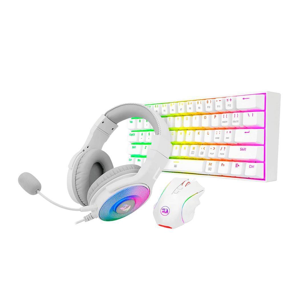 Teclado + Mouse + Audífonos Gamer S129W-2