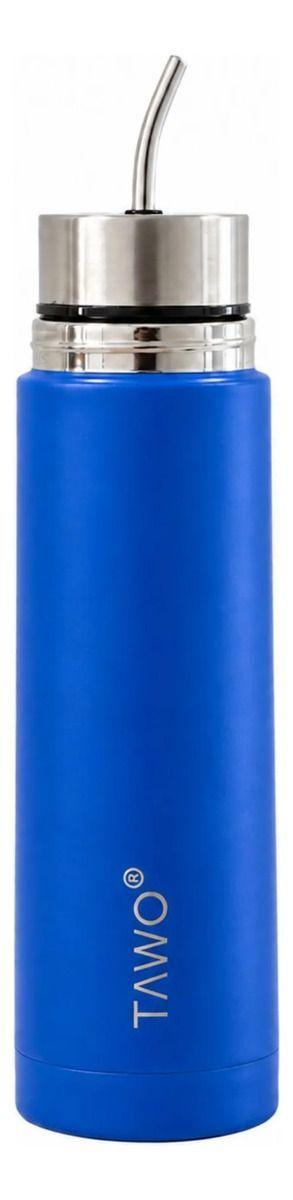 Termo Mate Acero Inoxidable Autocebante 2 en 1 Tawo 750 Ml Hermetico Antiderrame Azul-2