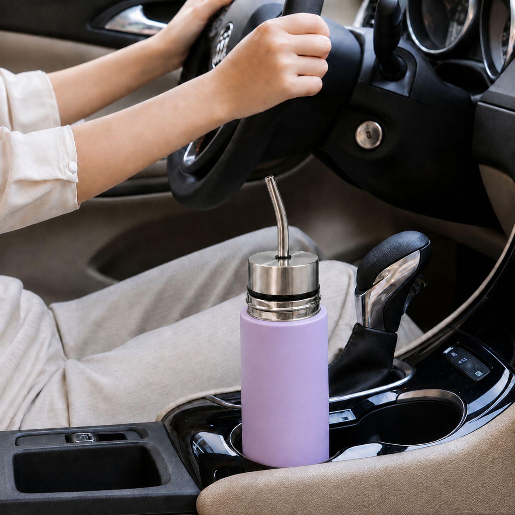 Termo Mate Acero Inoxidable Autocebante 2 en 1 Tawo 750 Ml Hermetico Antiderrame Lila-5