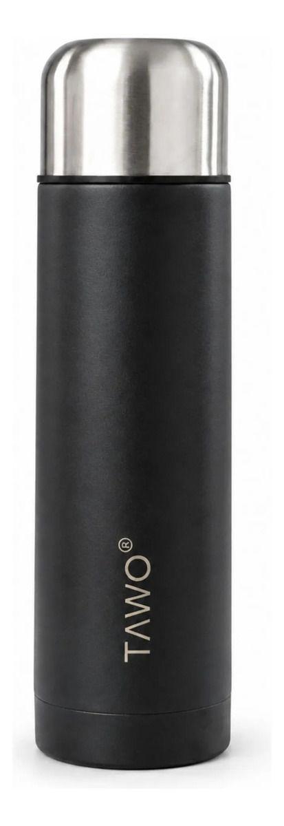 Termo Mate Acero Inoxidable Autocebante 2 en 1 Tawo 750 Ml Hermetico Antiderrame Negro-3
