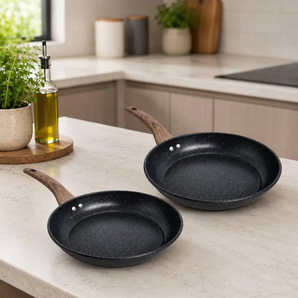 Set Sartenes Antiadherentes Granito 24 Y 30 Cm Doble Fondo-0