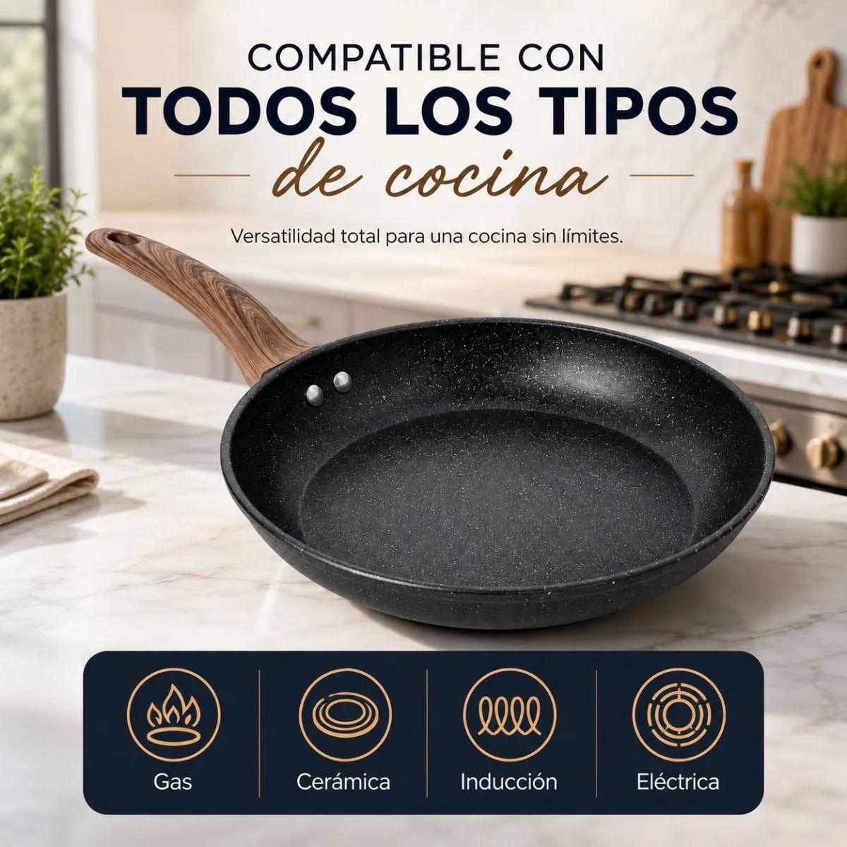 Set Sartenes Antiadherentes Granito 24 Y 30 Cm Doble Fondo-4