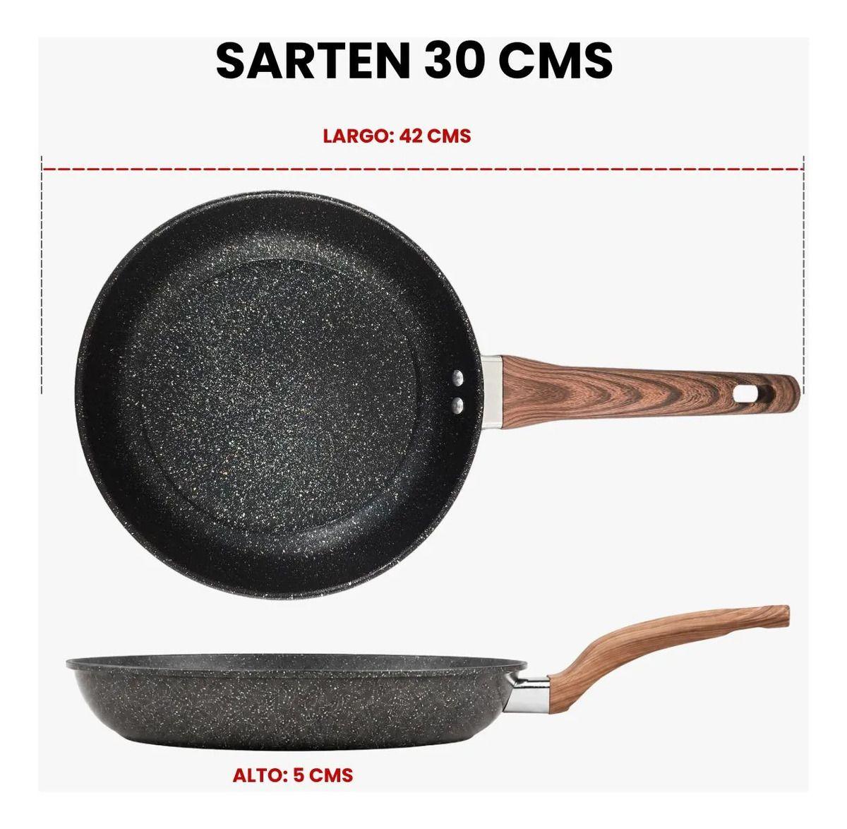Set Sartenes Antiadherentes Granito 24 Y 30 Cm Doble Fondo-8