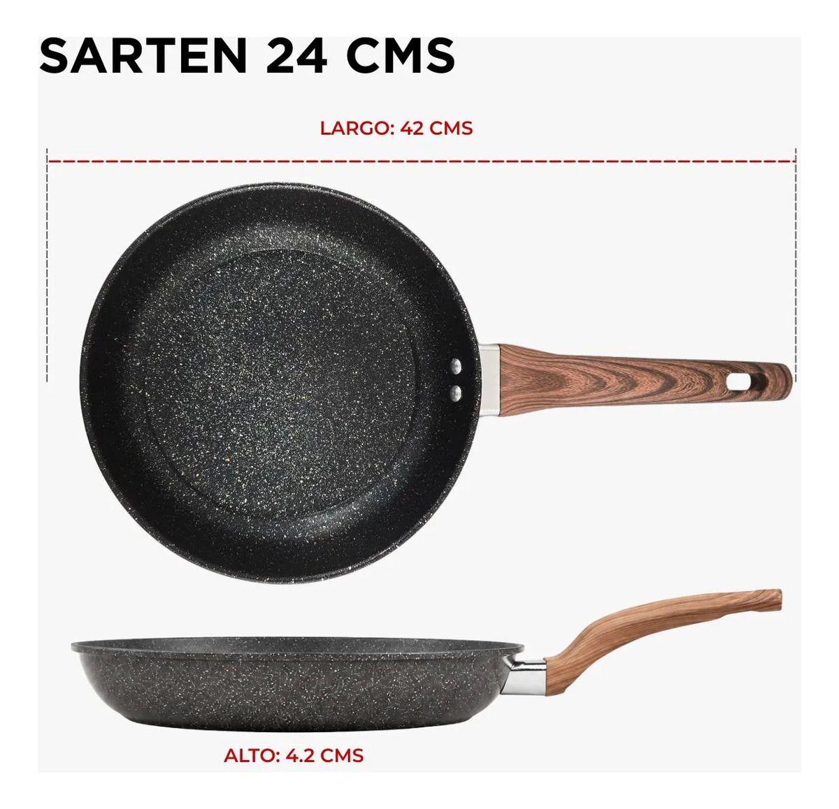 Set Sartenes Antiadherentes Granito 24 Y 30 Cm Doble Fondo-9