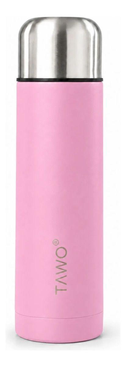 Termo Mate Acero Inoxidable Autocebante 2 en 1 Tawo 750 Ml Hermetico Antiderrame Rosado-3