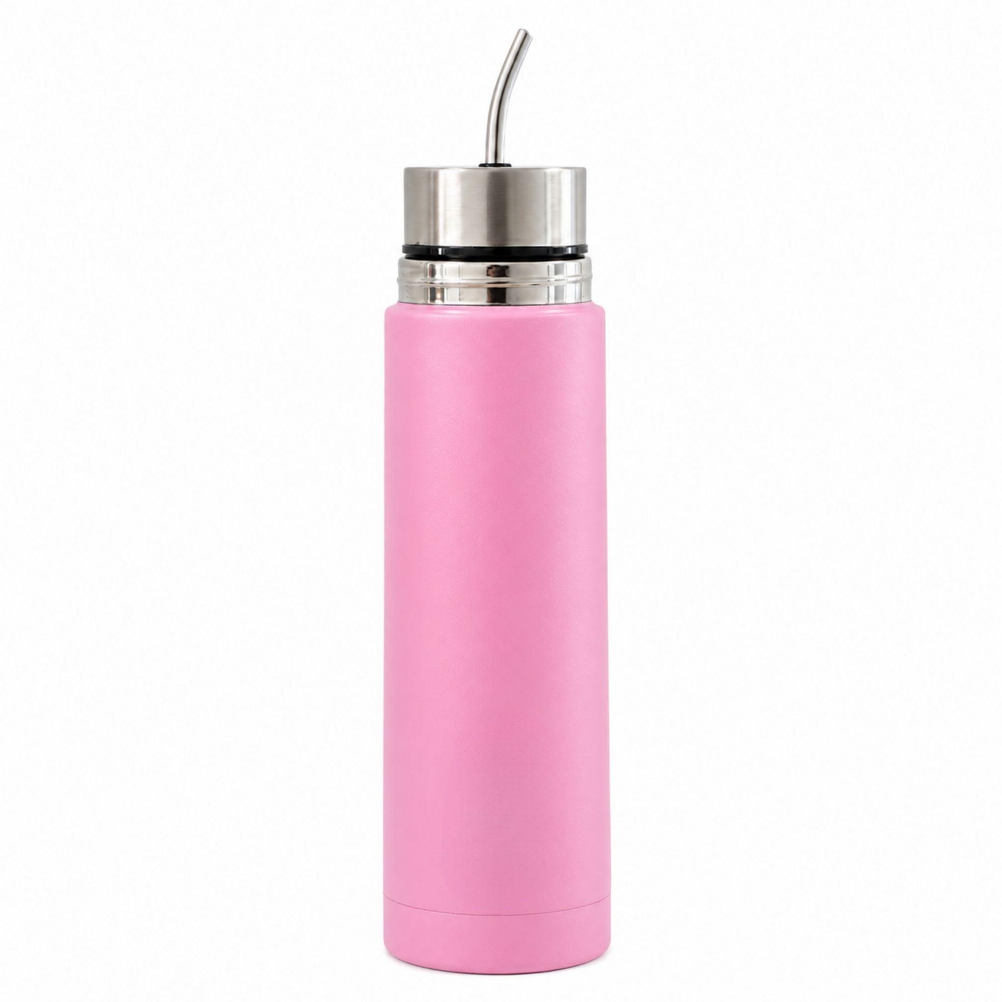Termo Mate Acero Inoxidable Autocebante 2 en 1 Tawo 750 Ml Hermetico Antiderrame Rosado-3