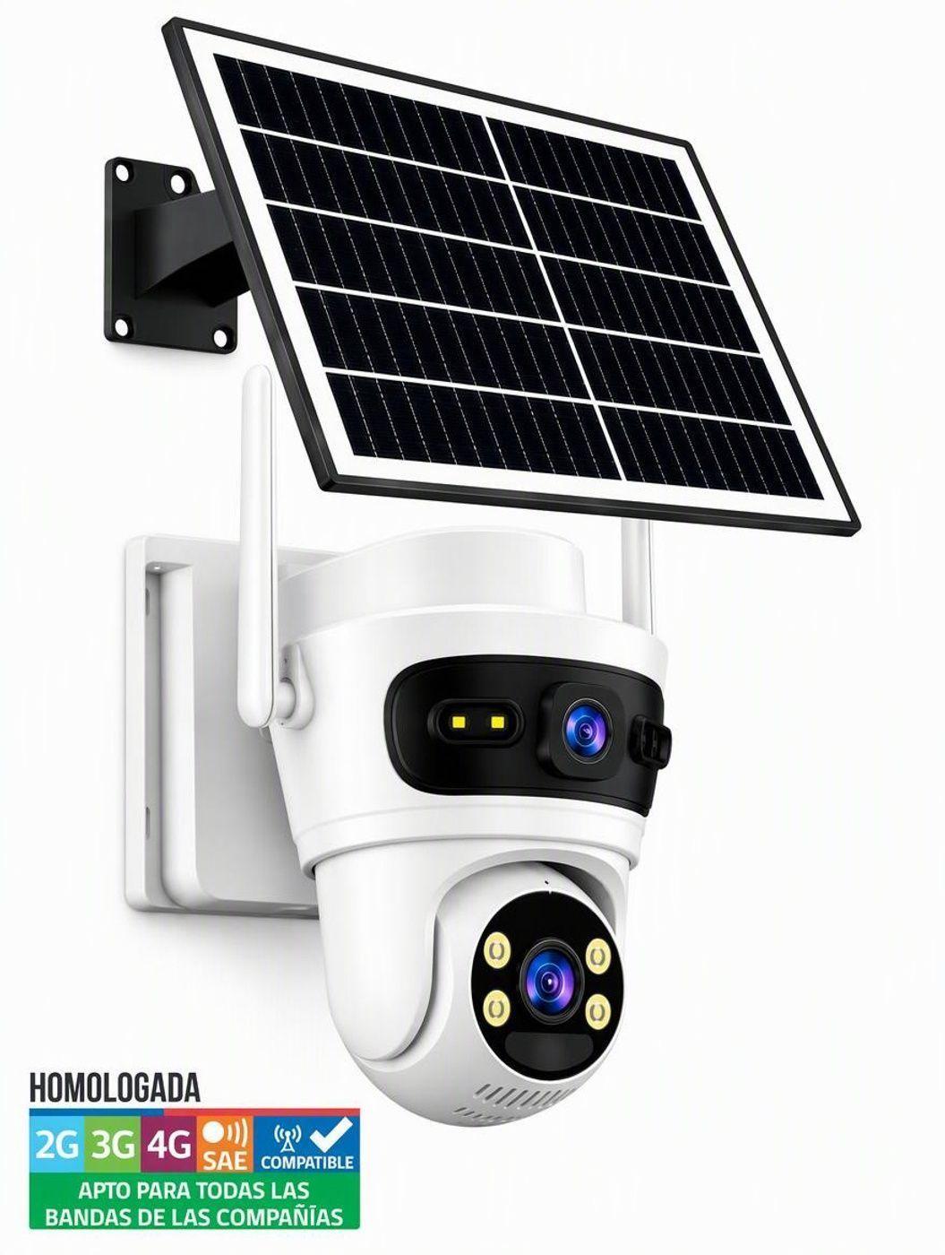 Cámara de Seguridad Solar 4G SIM Homologada Doble Lente 6MP PTZ 360° Exterior-1