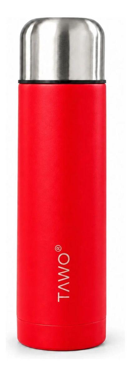 Termo Mate Acero Inoxidable Autocebante 2 en 1 Tawo 750 Ml Hermetico Antiderrame Rojo-3