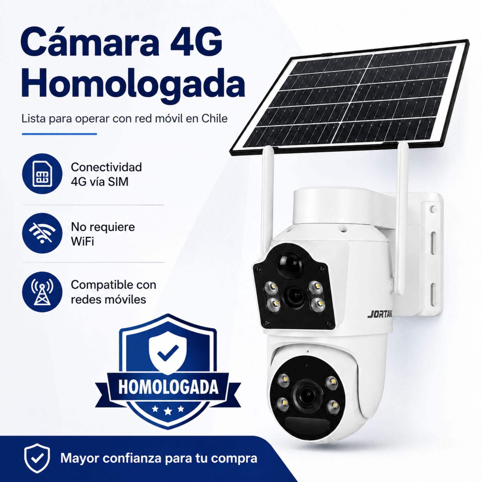 Camara Seguridad Solar 4g Exterior Sim Homologada Doble 6mp Ptz 360° Blanco-8