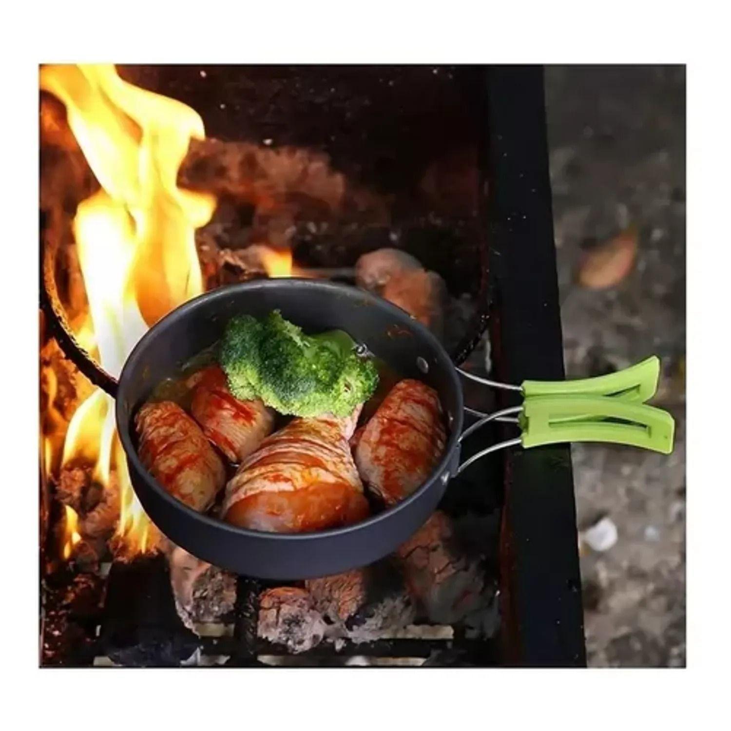 Kit De Camping De 13 Piezas Ollas Cocinilla Y Utensilios-2