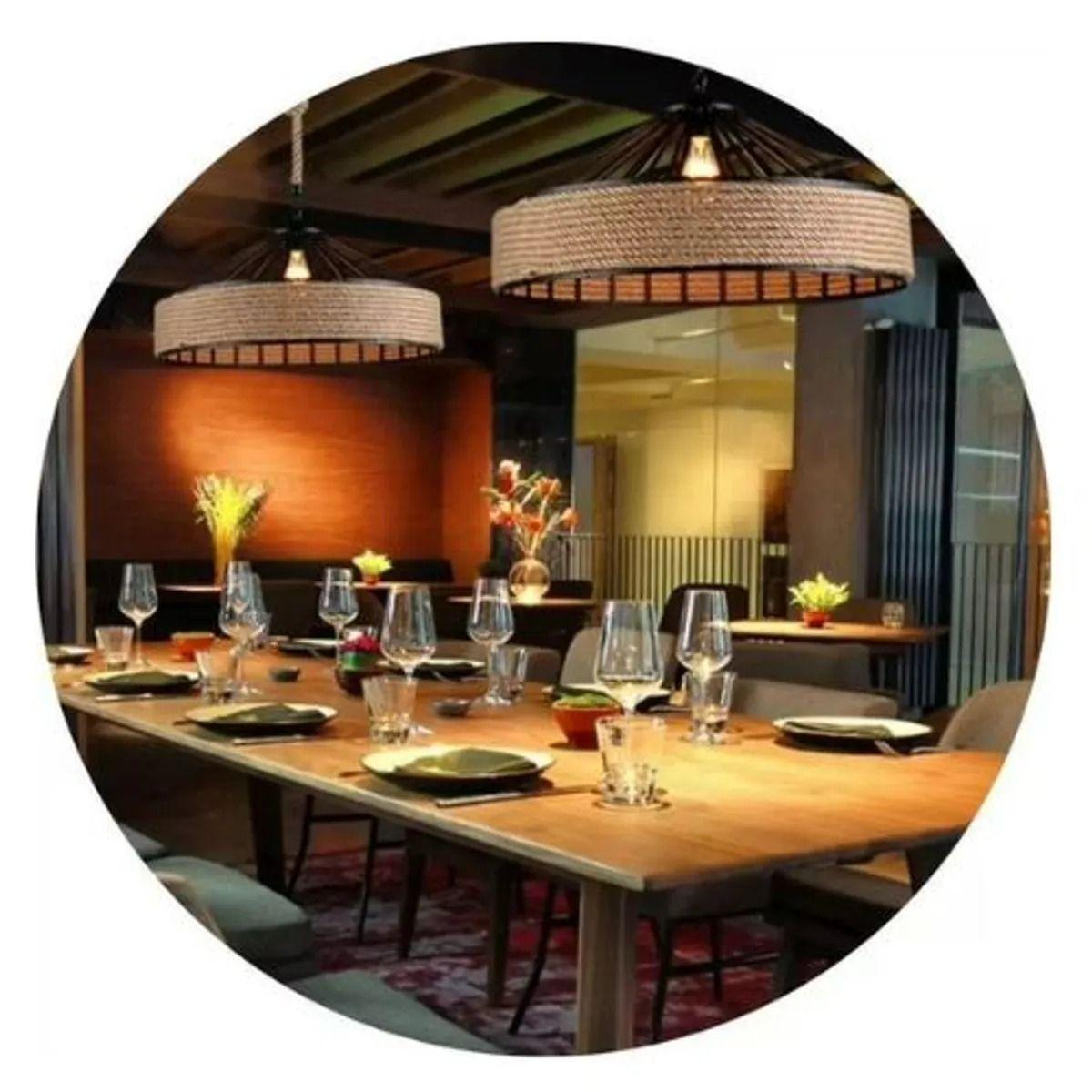 Lampara Colgante 30 Cm Con Cuerda Cañamo-2