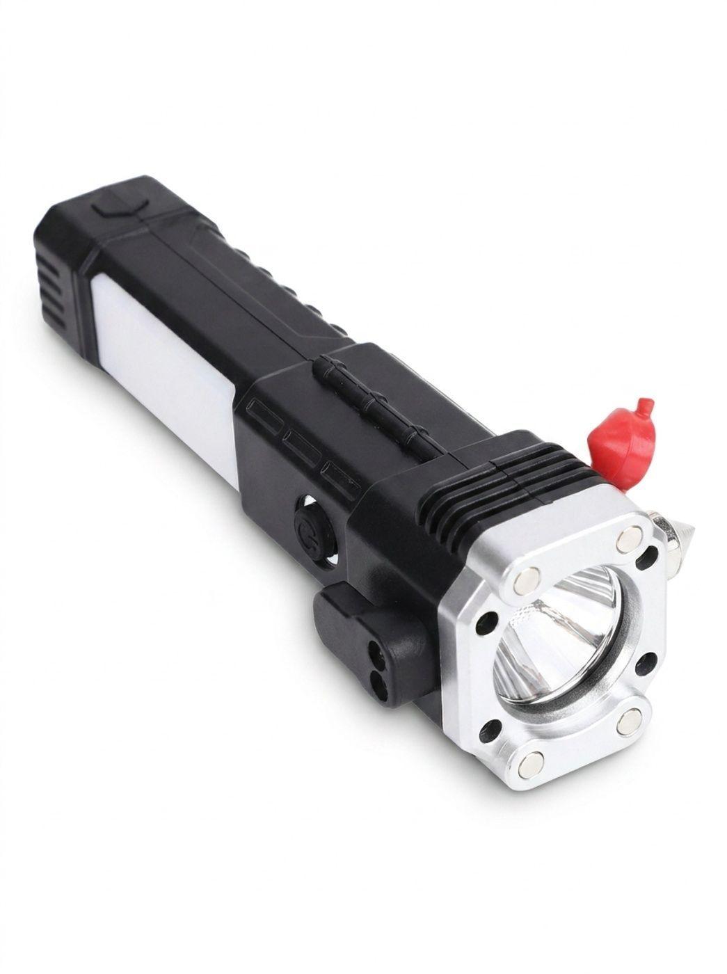 Linterna Tactica 4en1 Emergencia Martillo Seguridad Usb-1
