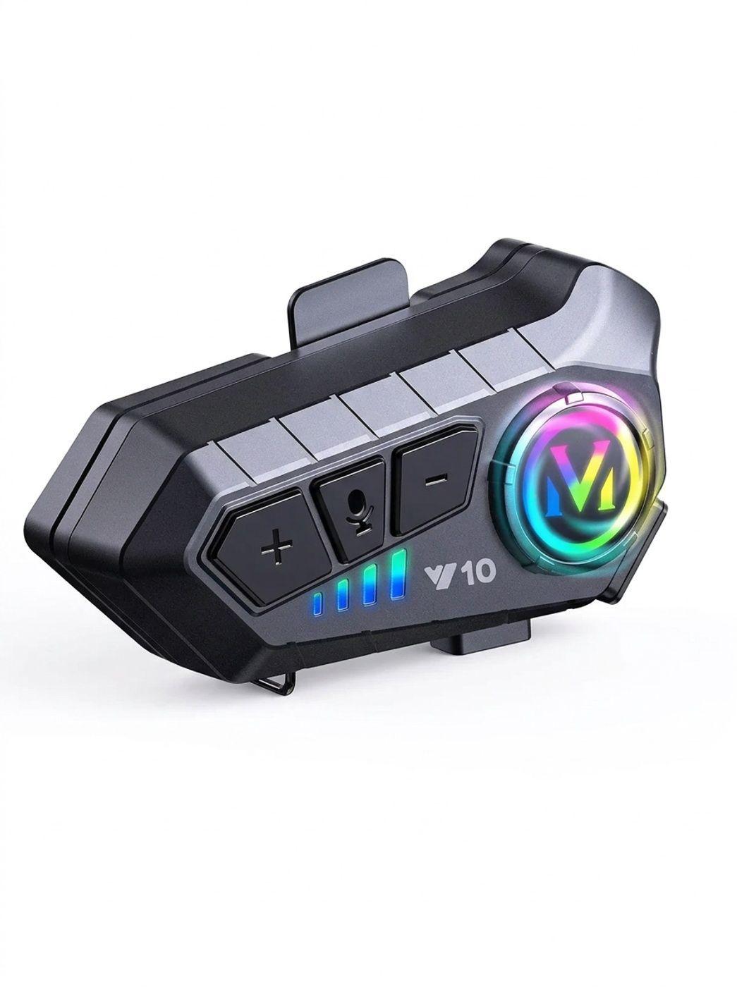 Intercomunicador Auricular Bluetooth Para Casco Moto V10-0