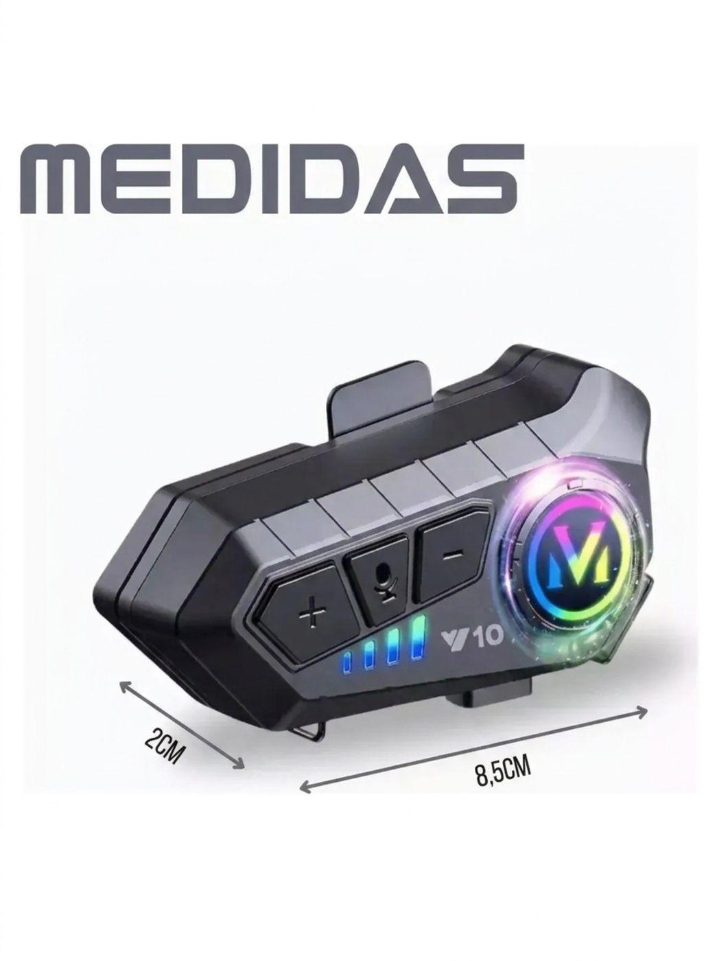 Intercomunicador Auricular Bluetooth Para Casco Moto V10-2