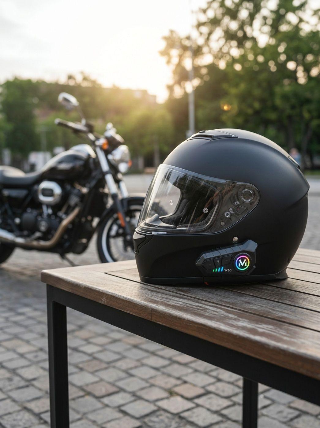 Intercomunicador Auricular Bluetooth Para Casco Moto V10-3