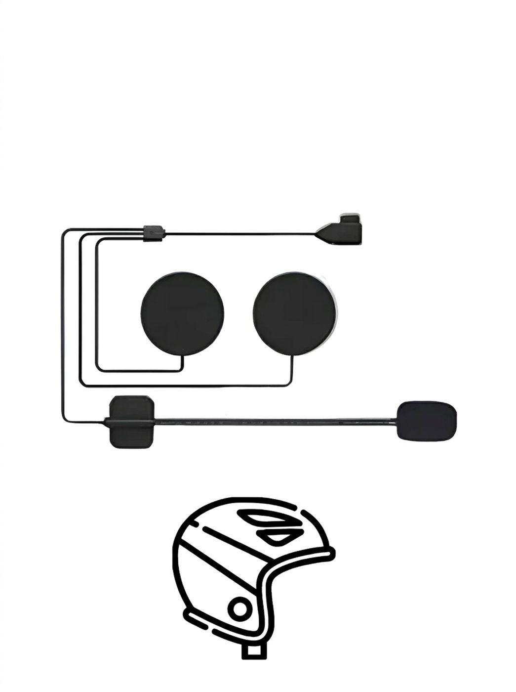 Intercomunicador Auricular Bluetooth Para Casco Moto V10-4
