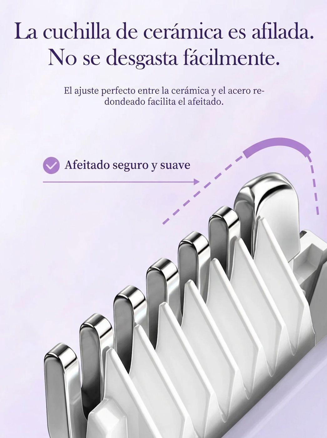 Depiladora electrica portatil 2 en 1 recargable USB-3