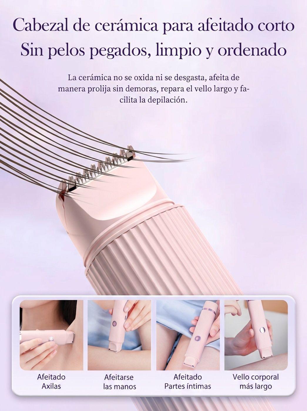 Depiladora electrica portatil 2 en 1 recargable USB-7