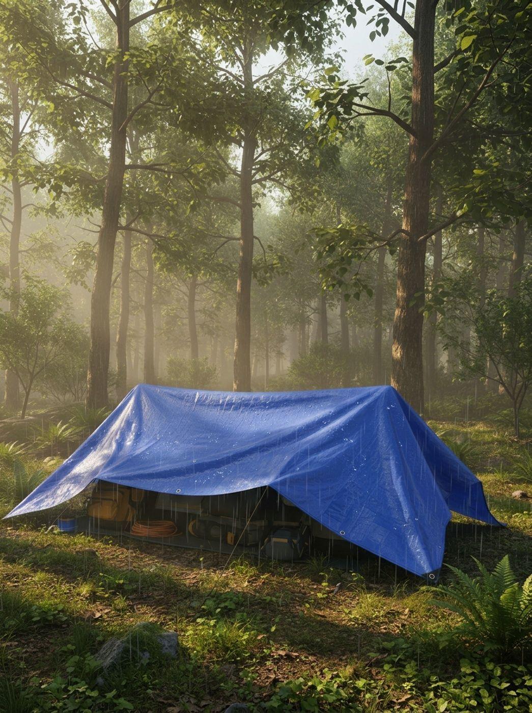 Lona Carpa Multiuso Impermeable 2x3 Metros Azul-3