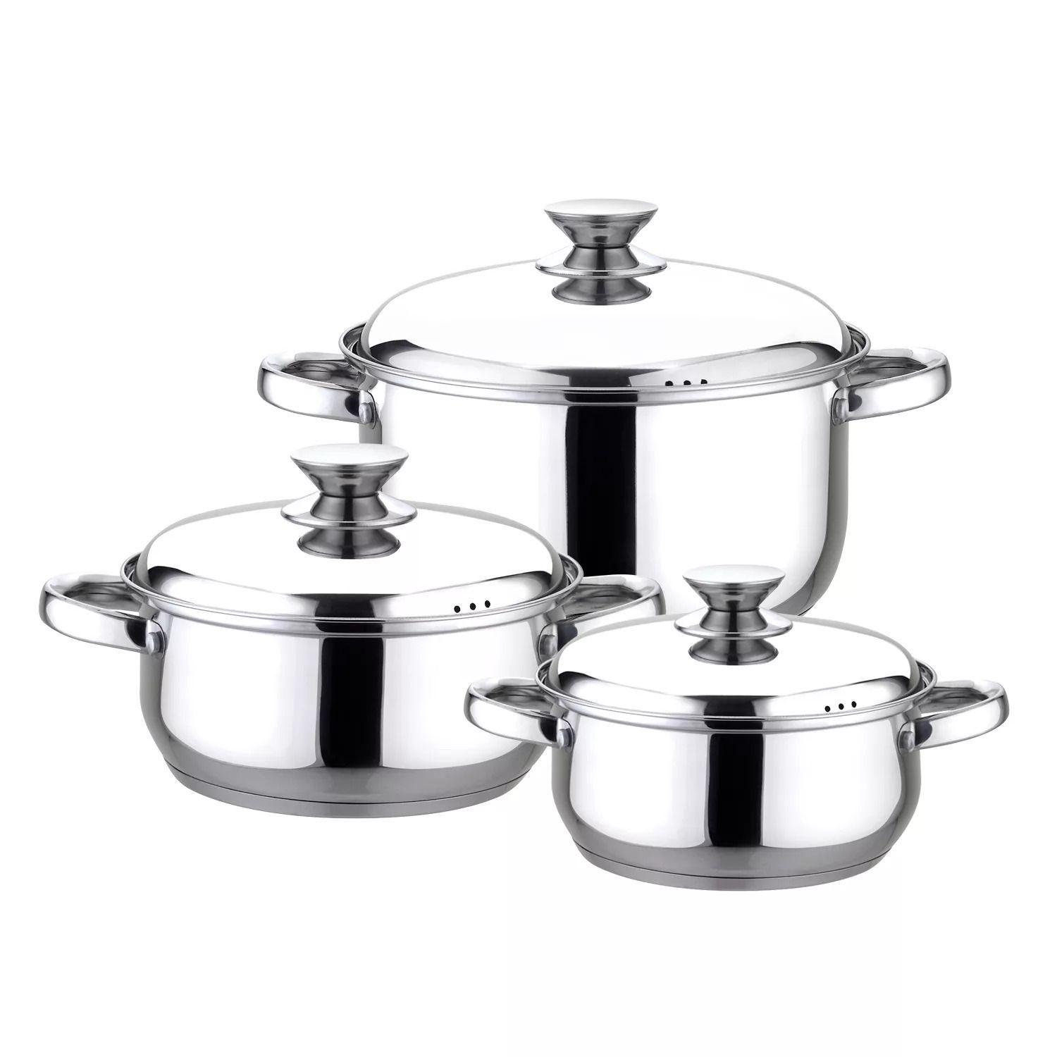 Juego de Batería de cocina de acero inoxidable 6 Piezas-0