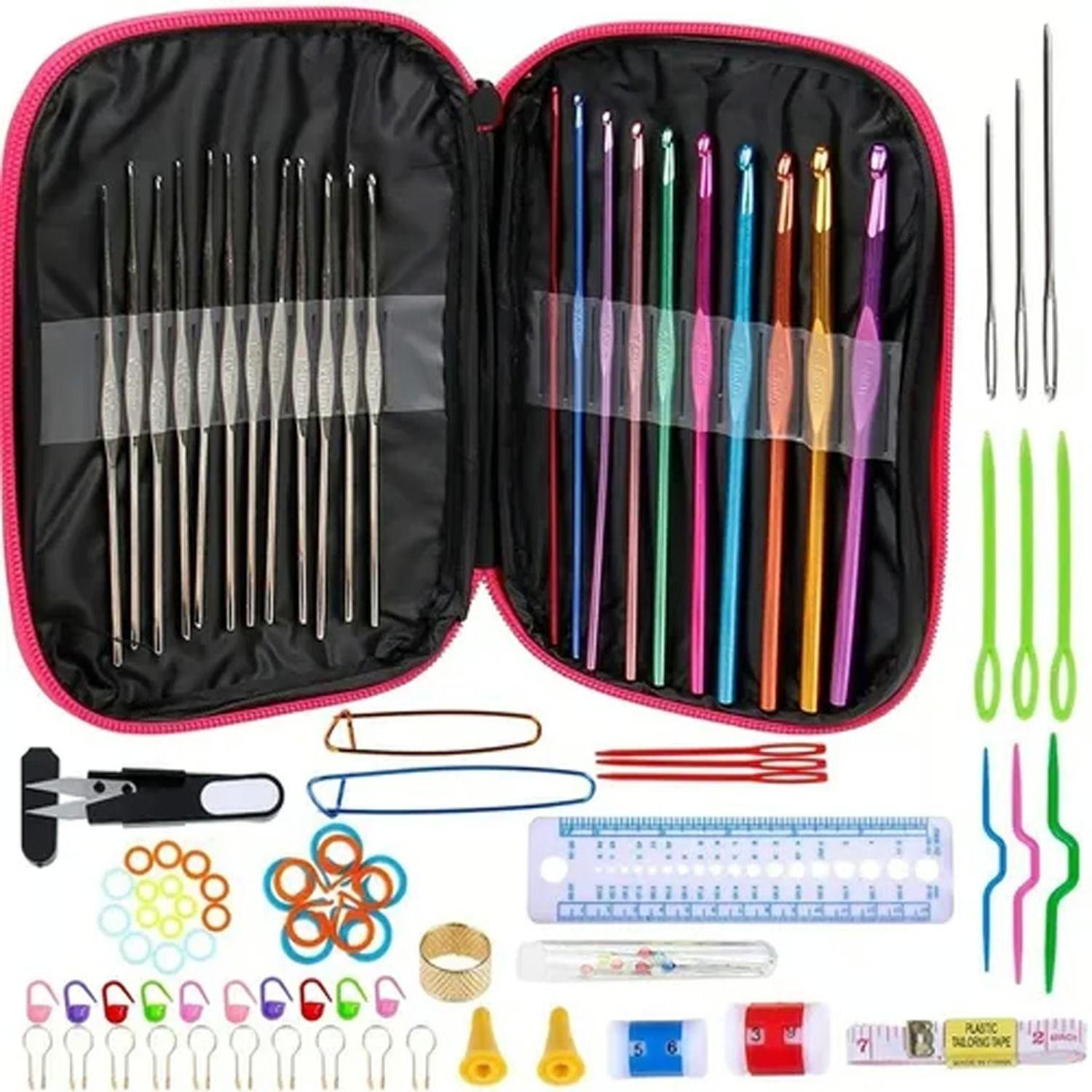 Kit De Agujas Y Accesorios Para Tejer A Crochet 100 Piezas-2
