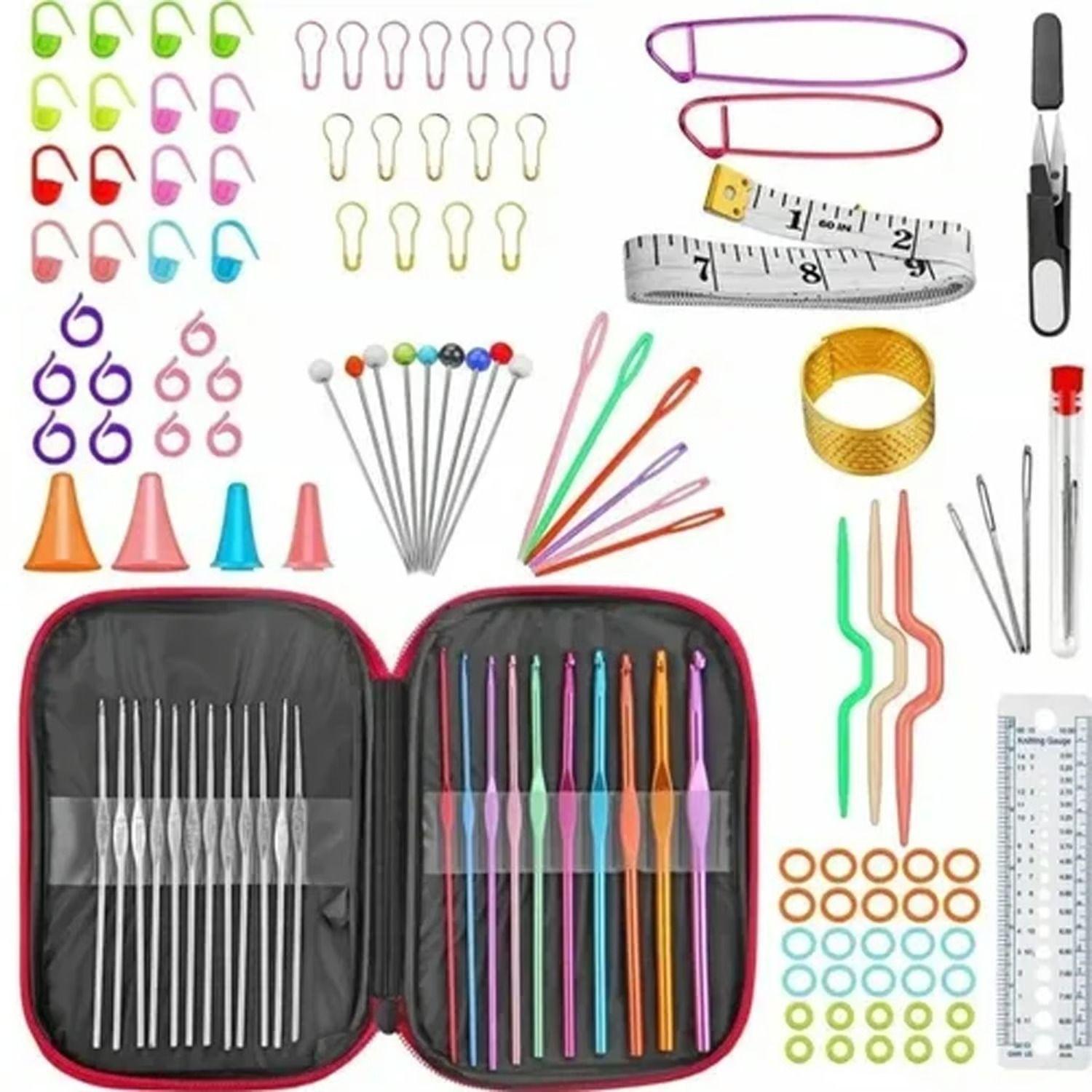 Kit De Agujas Y Accesorios Para Tejer A Crochet 100 Piezas-3