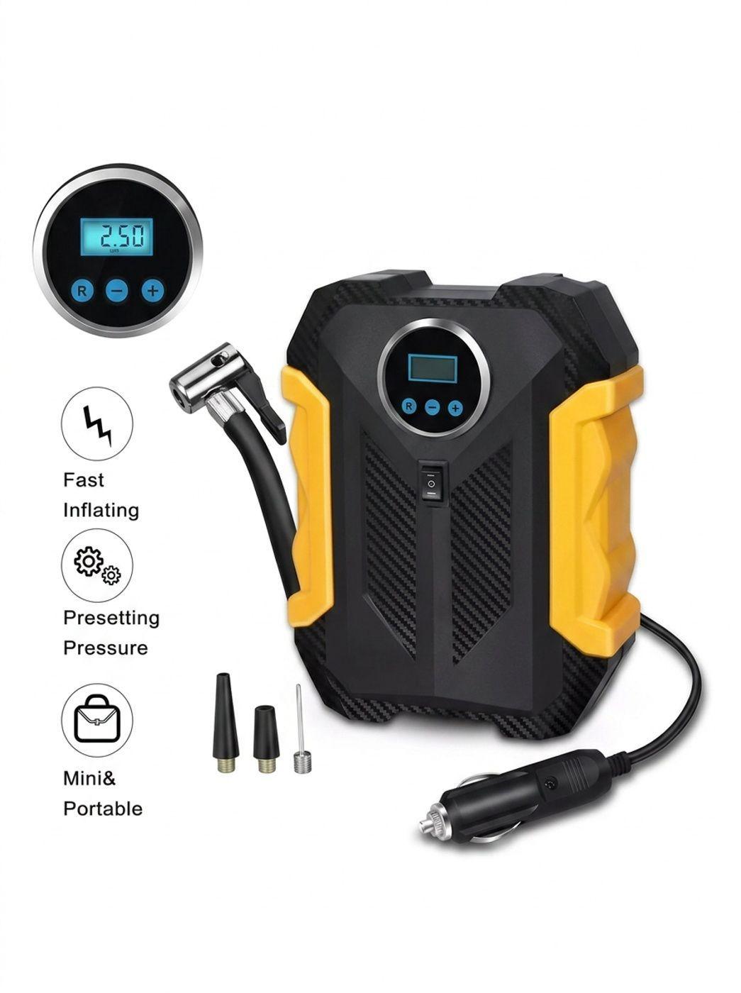 Inflador Aire Compresor Portátil 12v Neumático-3