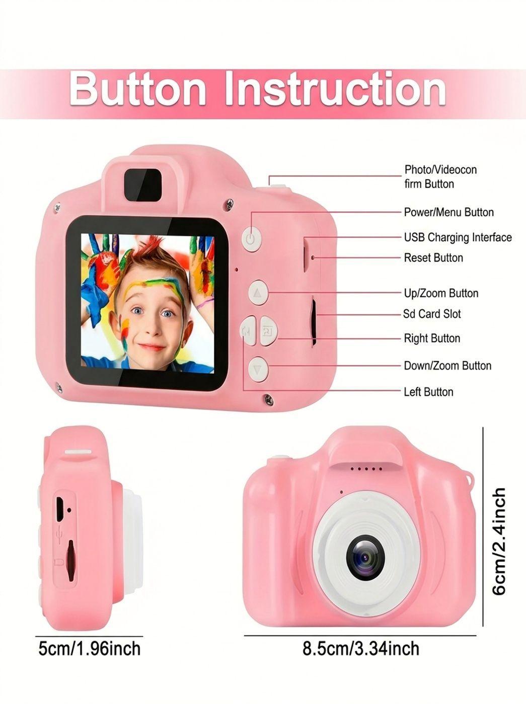 Mini Camara Digital Infantil Recargable Fotos Video Juegos-3