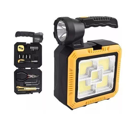 Linterna Frontal L mpara Solar Power Bank Kit Herramientas-2