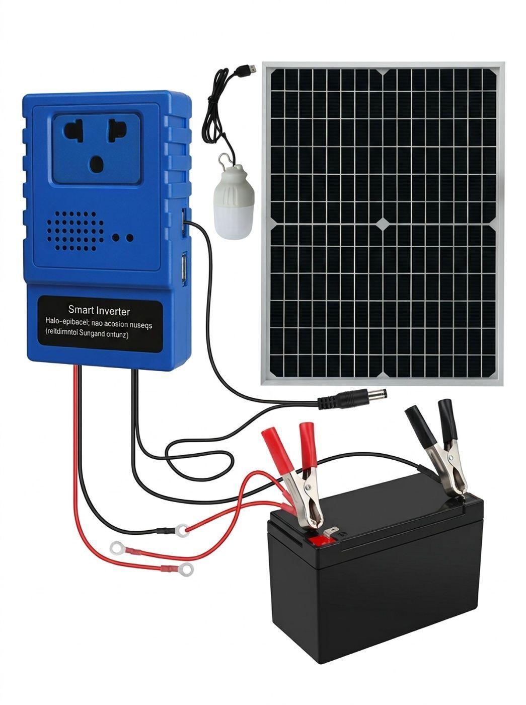 Generador Energia Emergencia Portatil Solar Ampolleta 220W-2