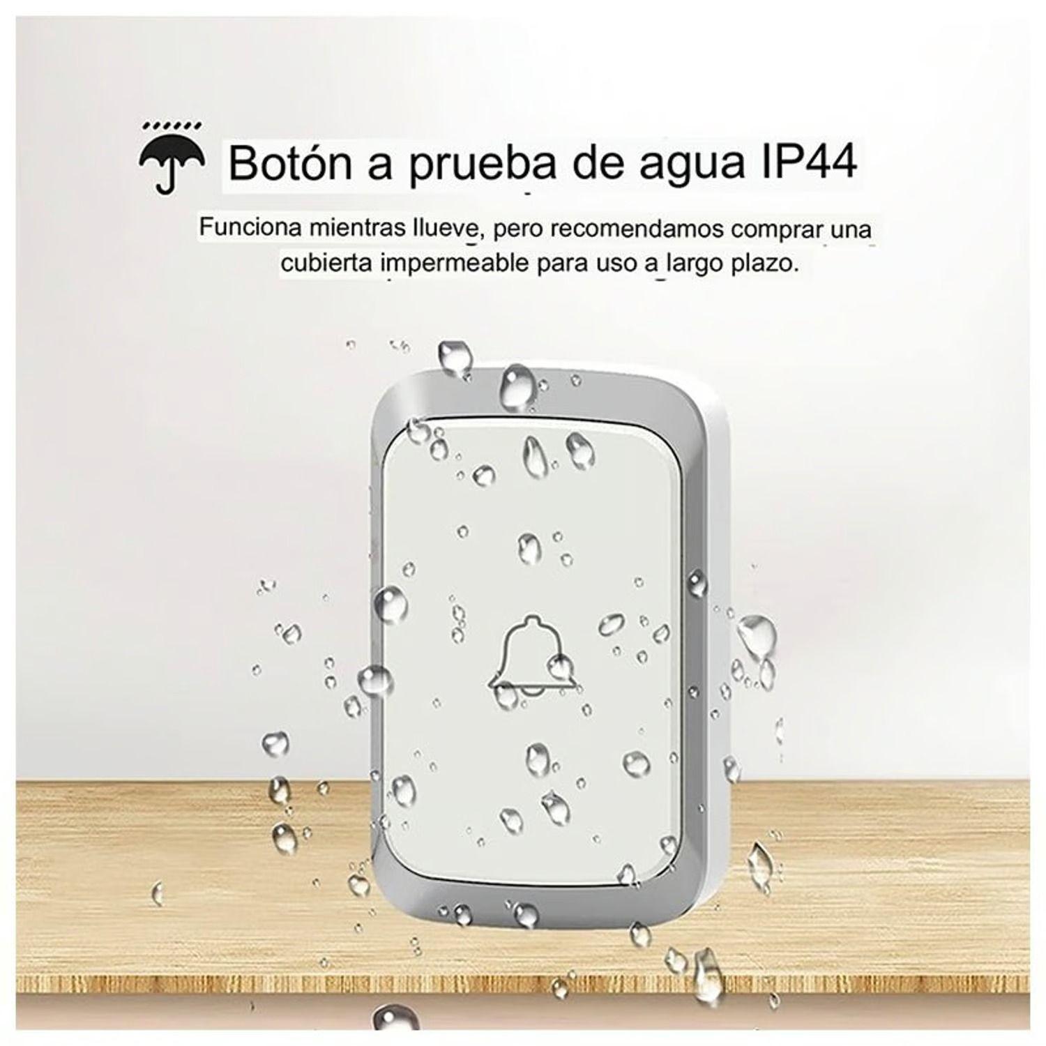 Timbre Inalámbrico Blanco Portátil Exterior Puerta Portero Agregar a favoritos-4