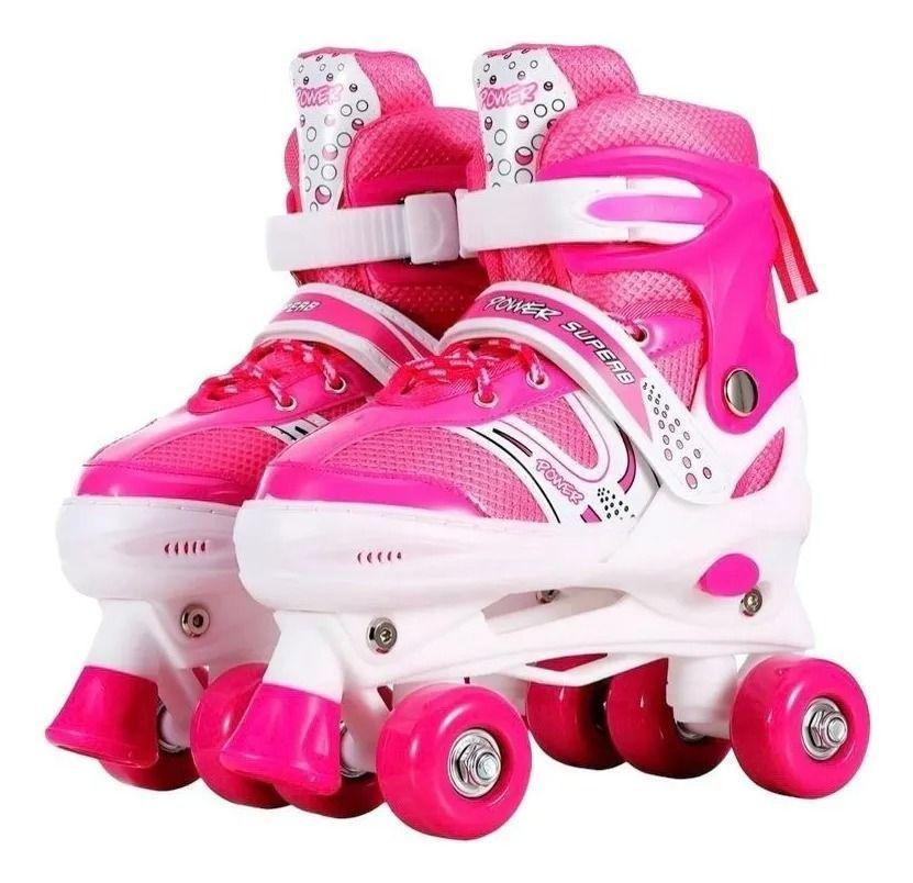 Patines 4 Ruedas Ajustable Roller Artístico Para Niños Niñas-3