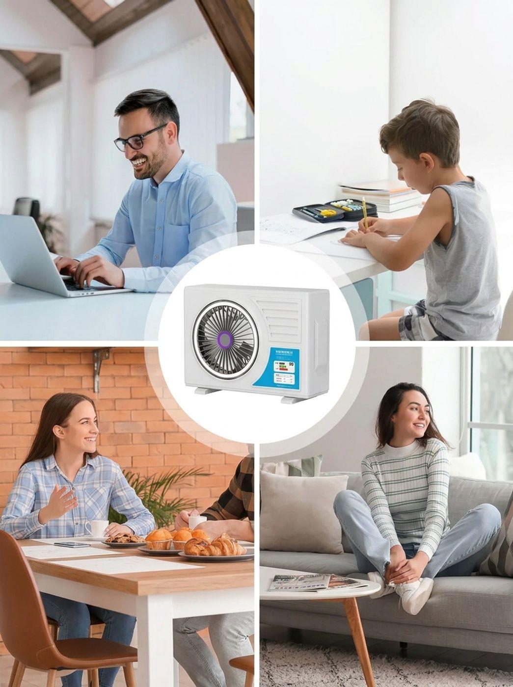 Mini Ventilador de Escritorio tipo Aire Acondicionado USB-4