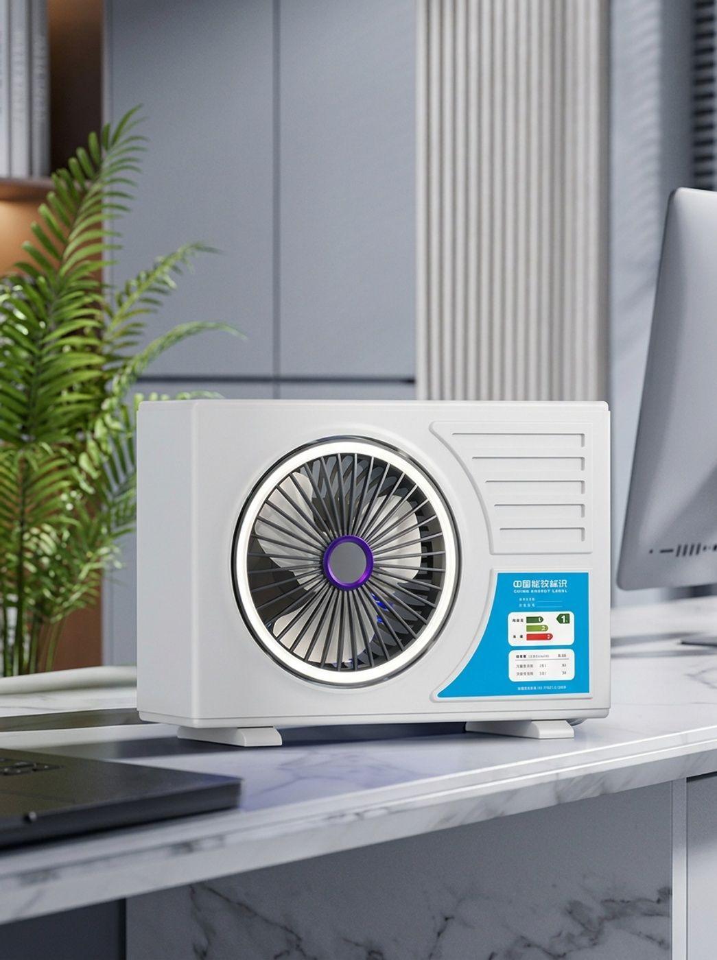 Mini Ventilador de Escritorio tipo Aire Acondicionado USB-6