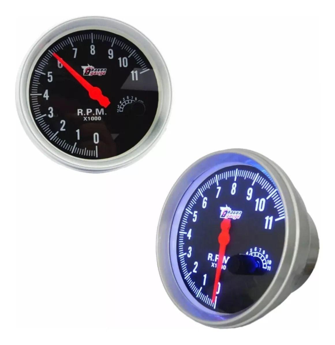 Tacómetro Análogo De 5 Pulgadas Para Auto Con Luces Led-5