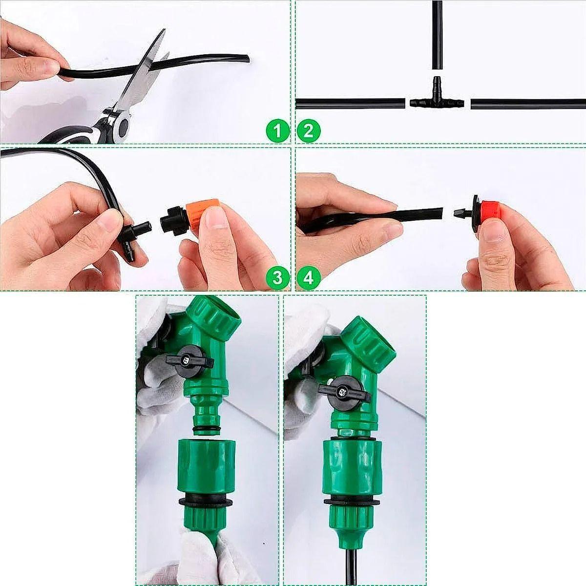 Kit De Riego Sistema Automático Goteo 40m 164pcs-3