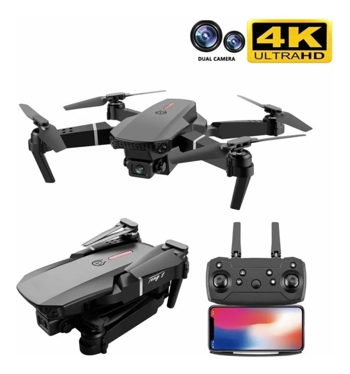 Drone E88 Con C mara Dual Y Wifi Con Funda-4