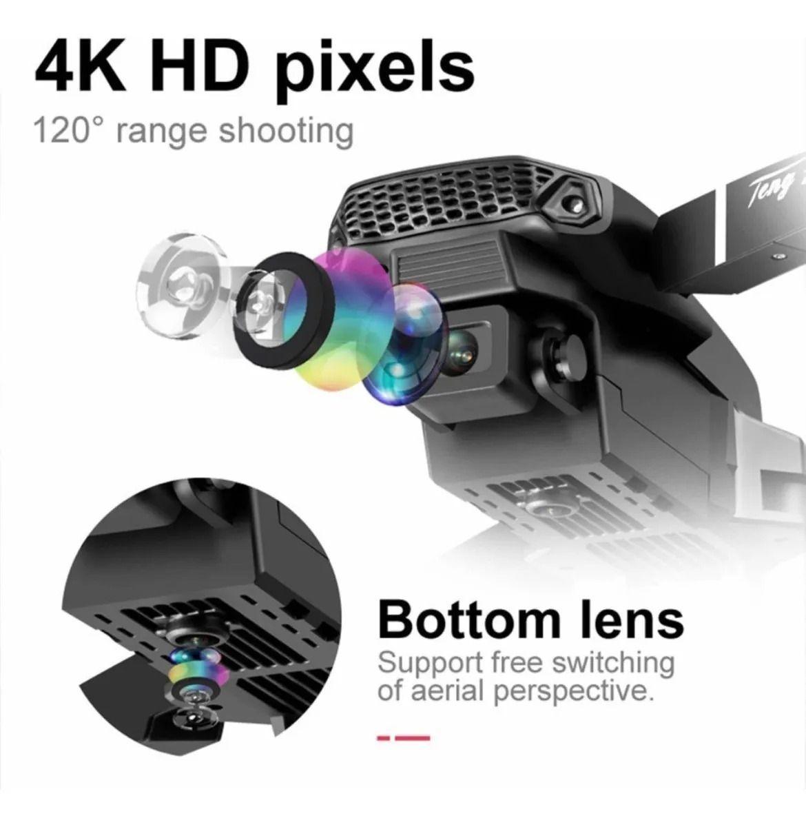 Drone E88 Con C mara Dual Y Wifi Con Funda-5