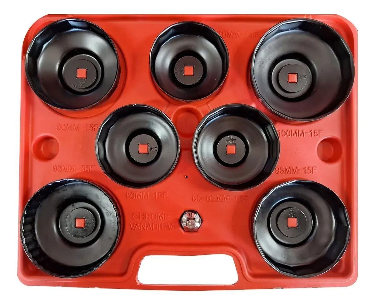 Juego Copas Llave Saca Filtro De Aceite Universal 15 Piezas-2