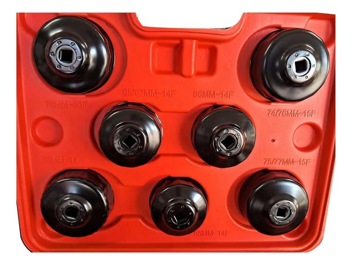 Juego Copas Llave Saca Filtro De Aceite Universal 15 Piezas-3