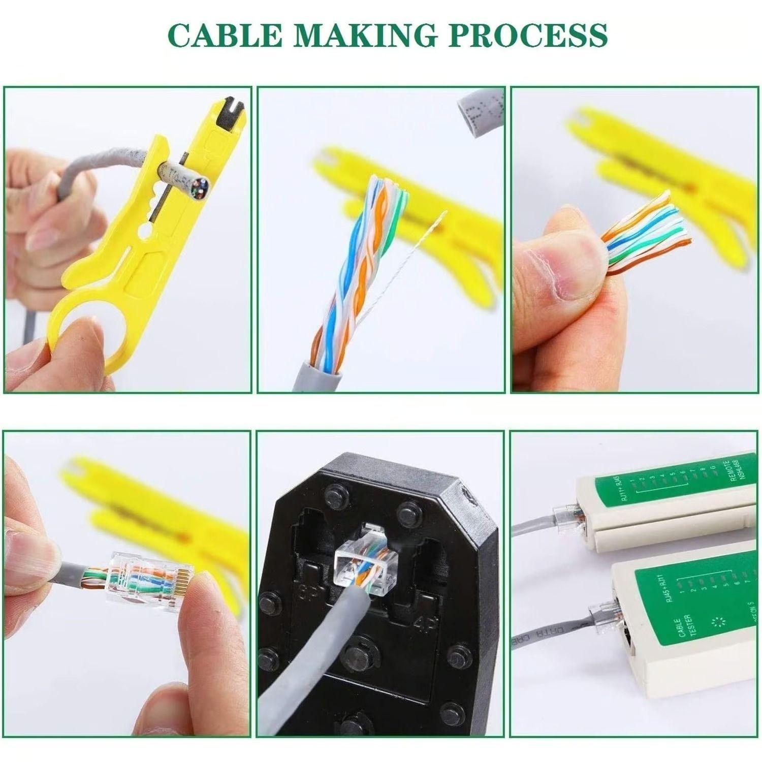 Kit Herramientas Para Redes Rj45 rj11 Crimpeadora mas Bolso-3