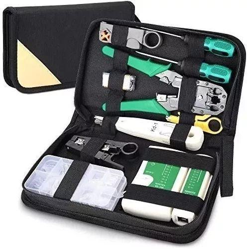 Kit Herramientas Para Redes Rj45 rj11 Crimpeadora mas Bolso-5
