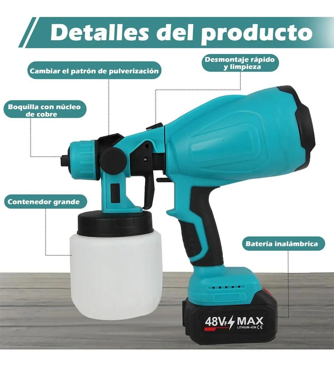 Pistola Para Pintar De Inalámbrico Eléctrica-2