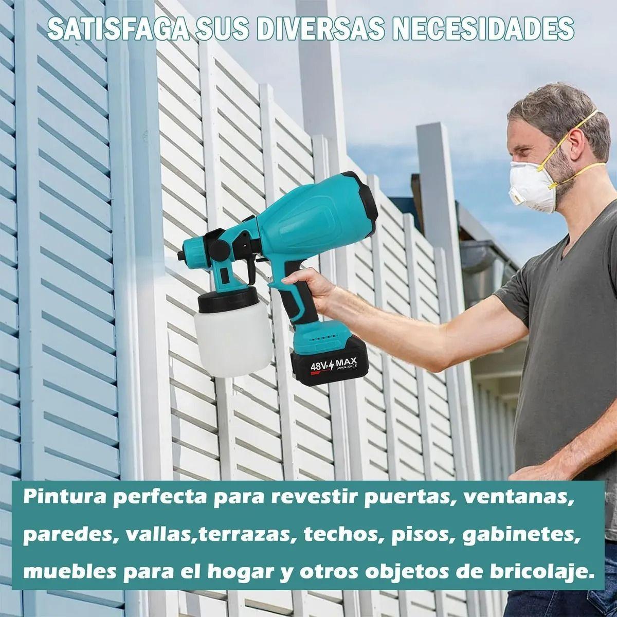 Pistola Para Pintar De Inalámbrico Eléctrica-5