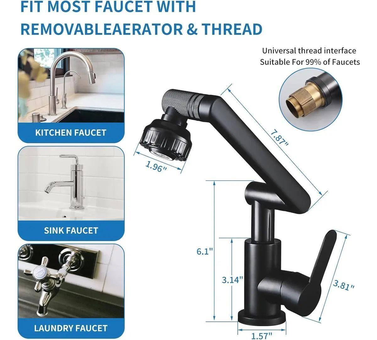 Llave Griferia Lavamanos Monomando Cuellos Giratorios 1080-2