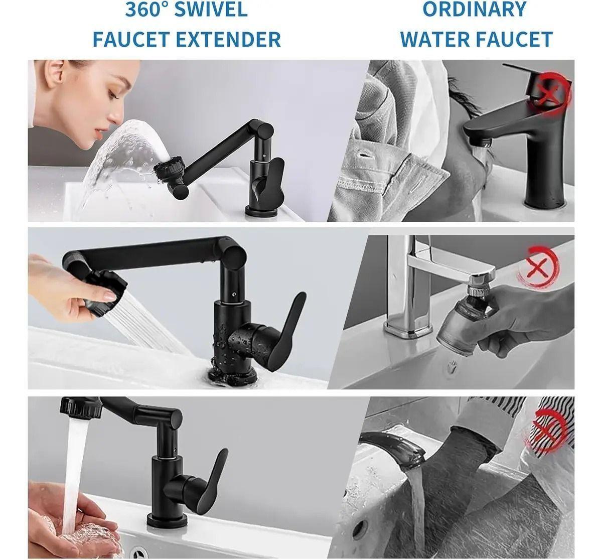 Llave Griferia Lavamanos Monomando Cuellos Giratorios 1080-3