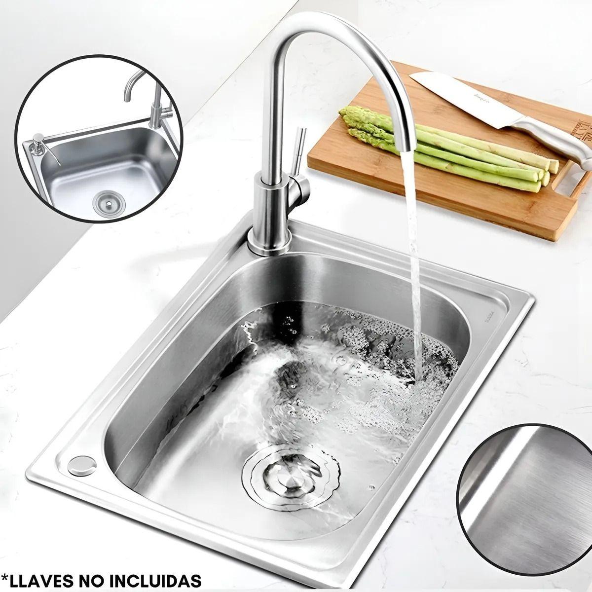 Lavaplatos Empotrado 60x45 Lavaplatos Acero Inoxidable-4
